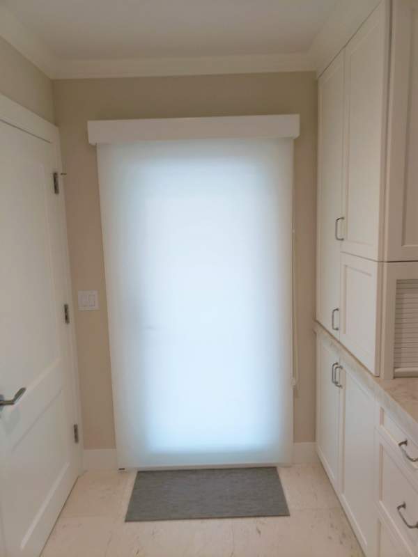 Porch Door with Norman rollershade closed