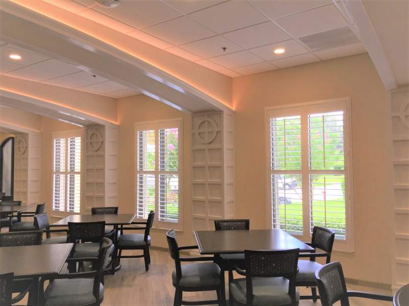 Mirasol window shutters in the open position
