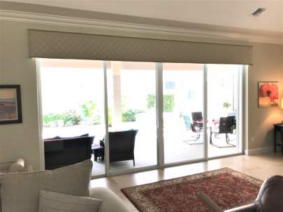 Cornice over sliding glass door