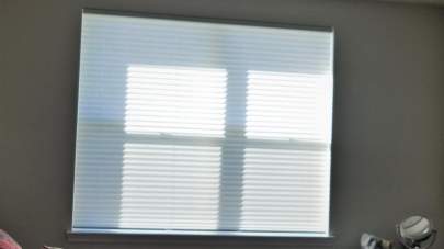 Bedroom window with day shade only