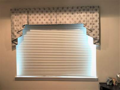 Bedroom window with valance