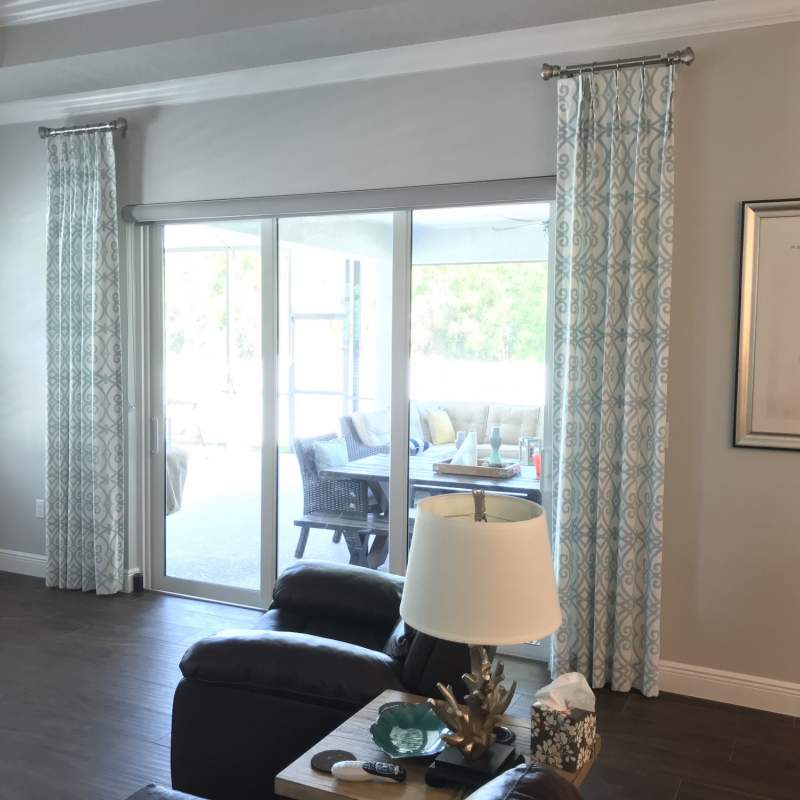 Drapery Panels on Sliding Glass Door